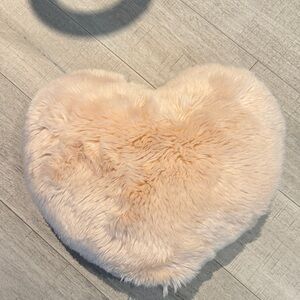 Heart-Shaped Cream Accent Pillow